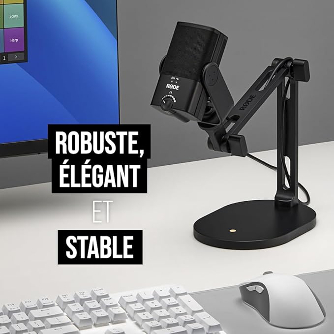 RØDE DS2 Bras de studio de bureau pour microphones, caméras, smartphones, lumières et autres accessoires (jusqu'à 900g)