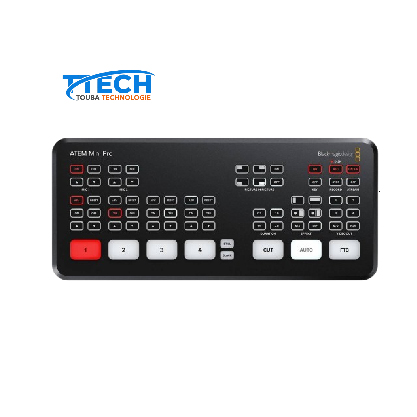 L'ATEM Mini est un petit mélangeur de production en direct qui convertit automatiquement la vidéo HD 1080p et 720p et qui la connecte directement à votre ordinateur via USB.